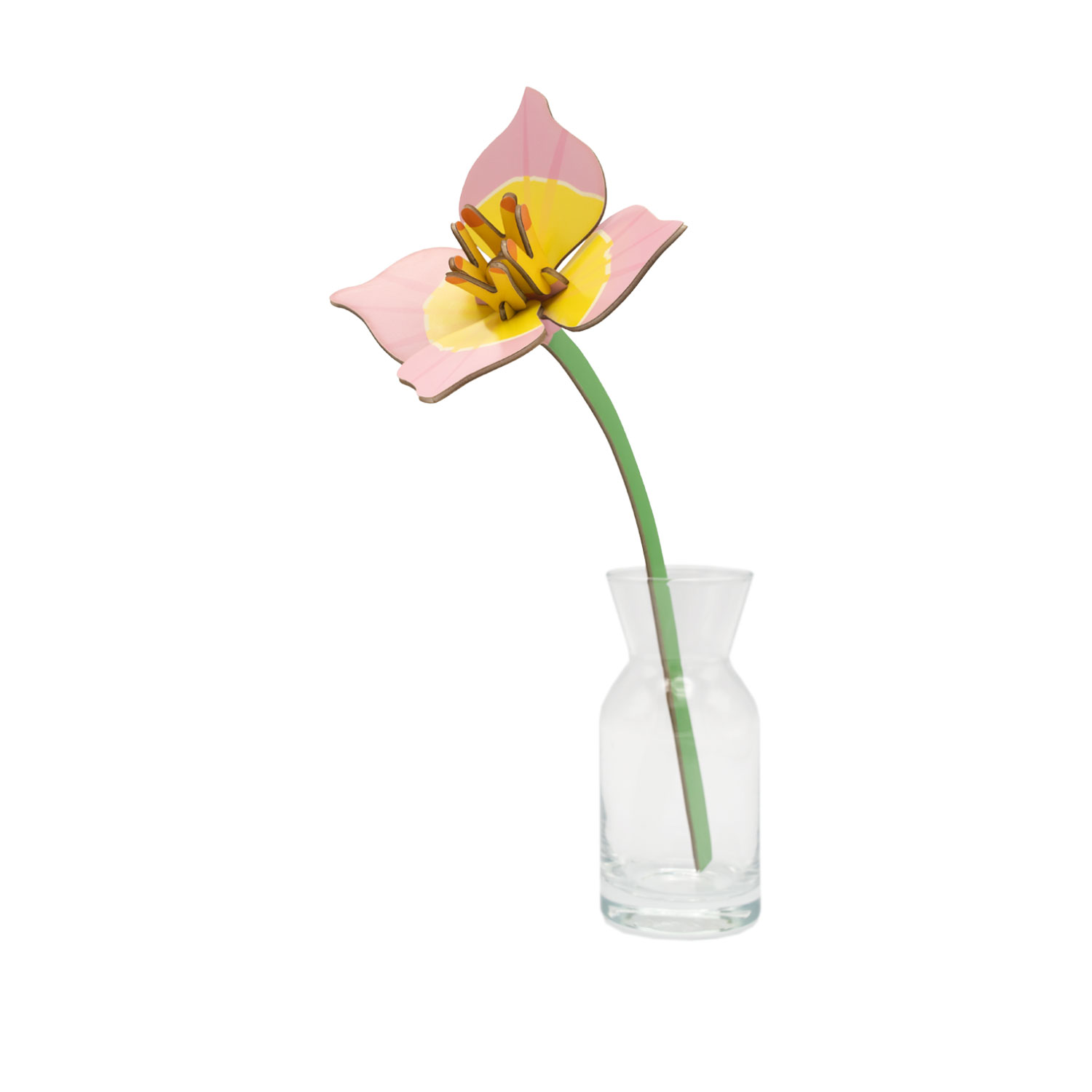 papieren bloem roze tulp studio roof 3d karton woondecoratie cadeau brievenbus